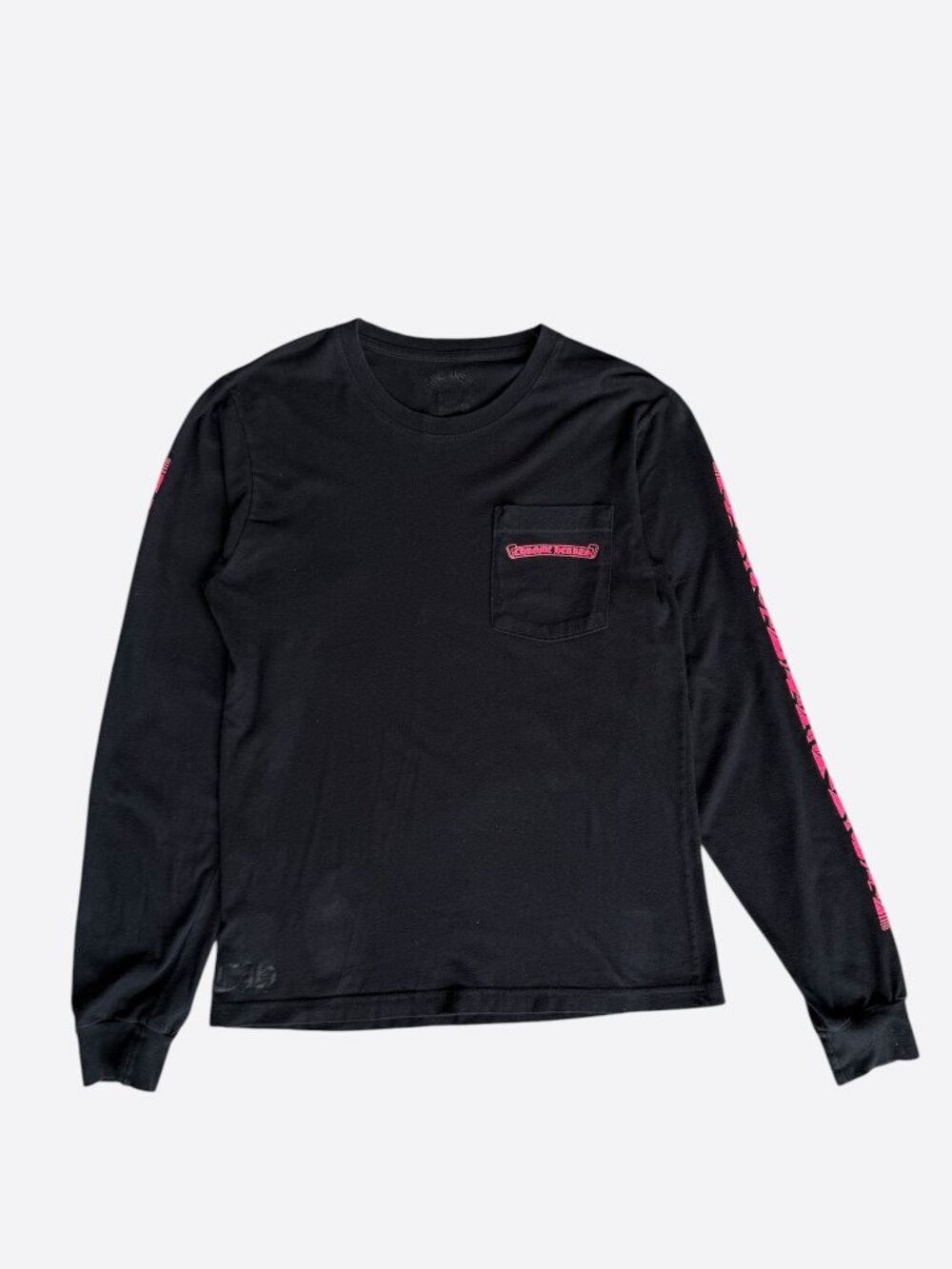 Chrome Hearts Black & Pink Logo Longsleeve T-Shirt